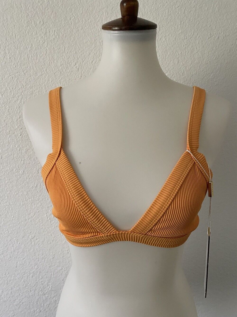 Meshki Swim Bikini Top Esme Triangle Ribbed Swimwear